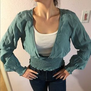 Urban outfitters teal blouse